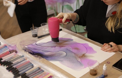 Фото, Майстер клас з малювання алкогольними чорнилами «Alcohol Ink»