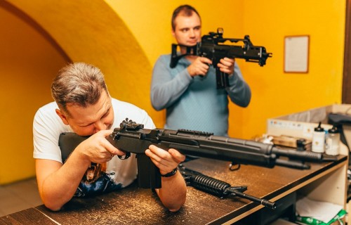 Фото, Мастер-класс стрельбы с штурмовой пневматической винтовки для двоих