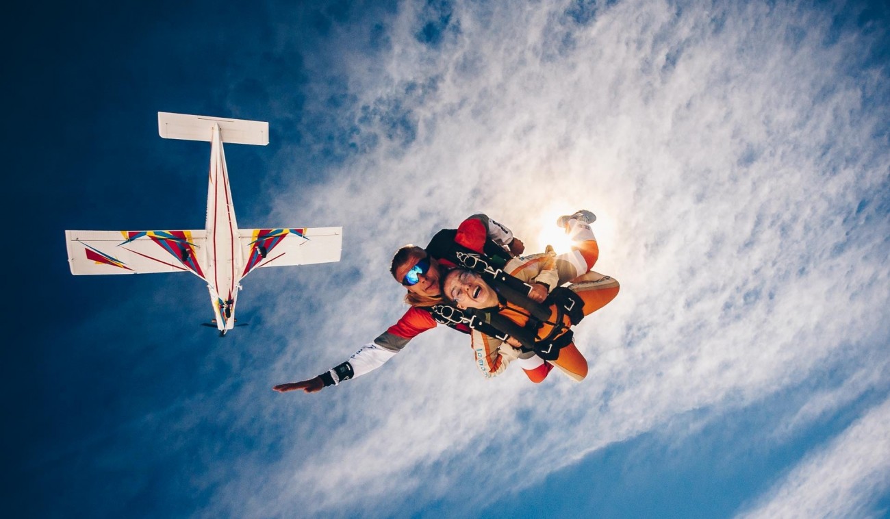 Стрибок з парашутом у тандемі для двох