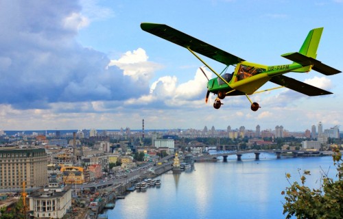 Фото, Пілотування літака Аеропракт над Києвом
