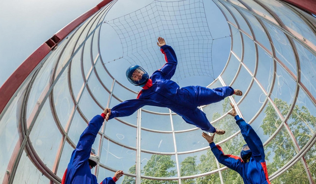 Полет в Аэротрубе на Чайке 2-минуты