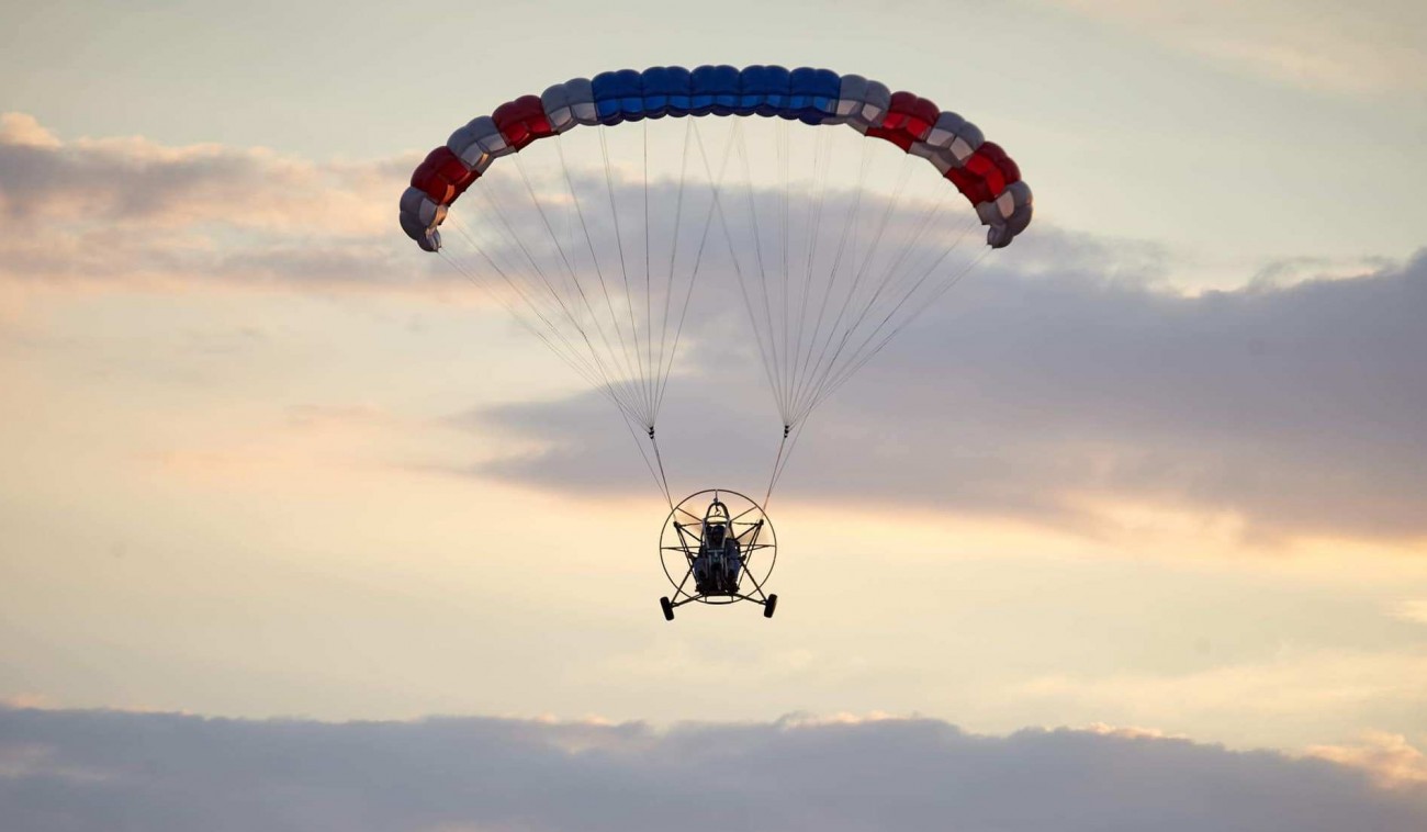 Полет на паратрайке на закате 10-минут