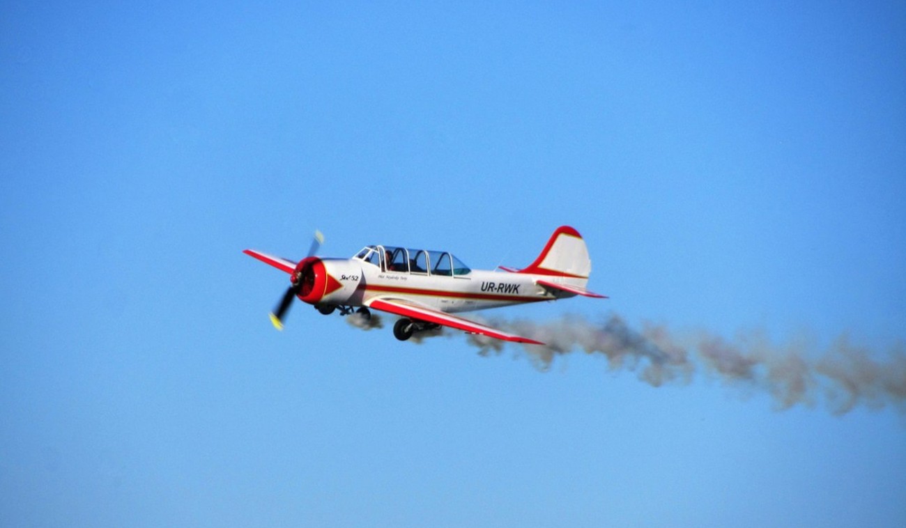 Экстремальный полет на самолете ЯК-52 с фигурами пилотажа 20-минут