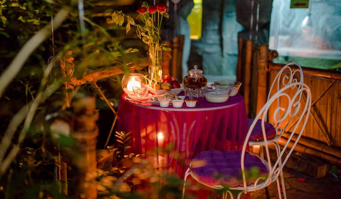 Романтична вечеря в оранжереї